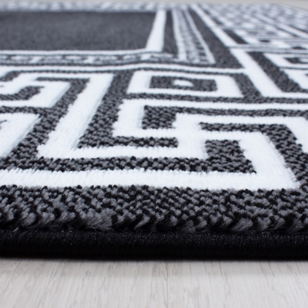 Parma Indi Border Black Rug